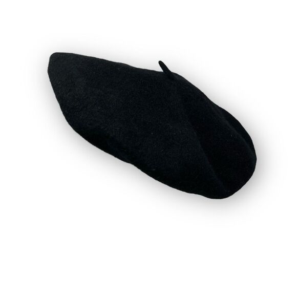 Cato Hat Black Wool Felt Classic Beret Cap Cabbie Ivy Newsboy Women’s OSFM - Picture 1 of 10